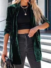 Blazers Casual Gold Velvet Pocket Long Sleeve Blazers for Women