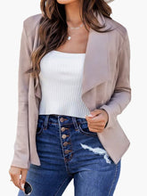 Blazers Solid Lapel Cropped Casual Blazer for Women