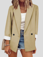 Blazers Solid Lapel Long Sleeve Blazers for Women
