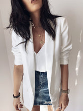 Blazers Solid Lapel Long Sleeve Small Blazer for Women