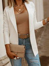 Blazers Temperament Solid Lapel Long Sleeve Blazer for Women