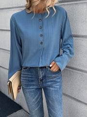 Bohemian Casual Solid Blouse