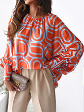 Blouses Fashion Print Bat Long Sleeve Blouse for Women