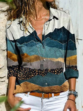 Blouses Fashion Print Long Sleeve Blouse for Women