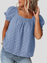 Blouses Jacquard Square Neck Chiffon Blouse for Women