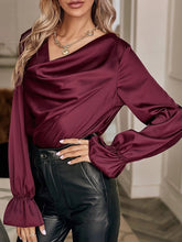 Blouses Temperament Pile Pile Collar Long Sleeve Blouse for Women
