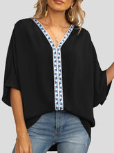 Blouses V-Neck Dolman Sleeve Chiffon Blouse for Women