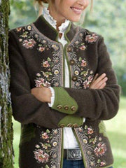 Floral Printed Long Sleeve Outerwear