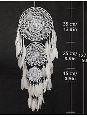 Boho Dream Catcher Handmade Gift Wall Hanging Decor Art Ornament Craft Bead Feather For Kids Bedroom Wedding Festival Birthday Gift