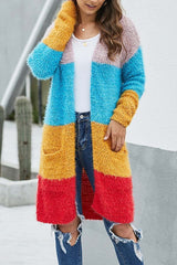 Multicolor Stitching Knit Cardigan