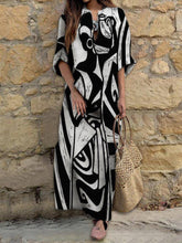 Black-Grey Long Sleeve Shift Dresses
