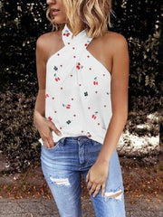 Shift Halter Plant Casual Shirts & Tops