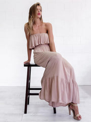 Falbala Off-the-shoulder Bohemia Dresses