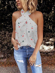 Shift Halter Plant Casual Shirts & Tops