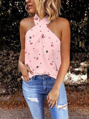 Shift Halter Plant Casual Shirts & Tops