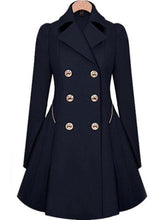 Appealing Pleated Lapel Breasted Trench-Coat