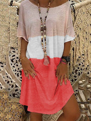 Casual Short Sleeve Shift Comfy Dresses