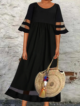 Sexy Solid Short Sleeve Knit Maxi Dresses