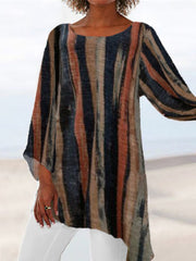 Printed Long Sleeve Vintage Shirts & Tops