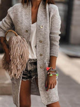 Casual Long Sleeve Plain Outerwear