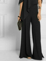 Plain Cold Shoulder One-Pieces Jumpsuits