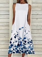 Sleeveless Round Neck Casual Dresses