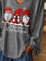 Women's Merry Christmas Printed Sweatshirt