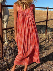 Red Sleeveless Shift Dresses