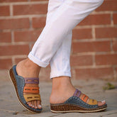 Women Casual Summer Color Comfy Wedge Sandals