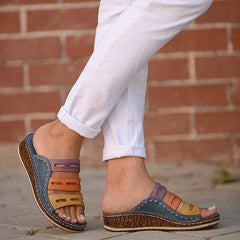 Women Casual Summer Color Comfy Wedge Sandals