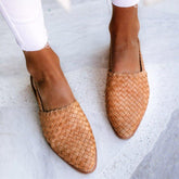 Women Chic Woven Buckle Closed Toe Sandals