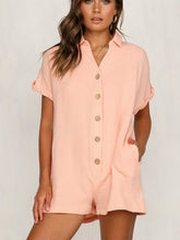 Fashion Blouses Fastener Jumpsuits