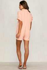 Fashion Blouses Fastener Jumpsuits