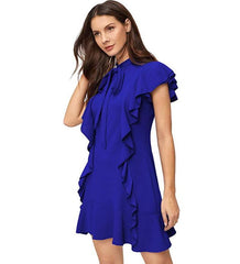 Fashion Falbala Bowknot Skater Dresses