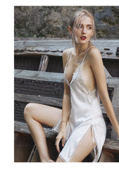 Sexy V neck Vest Pajamas Shift Dresses