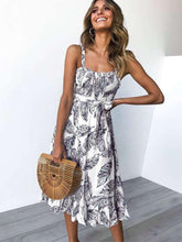 Sexy Fashion Sling Print Maxi Dresses