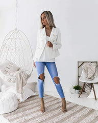Fashion Lapel Tee Short Blazer