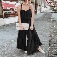 Casual Loose Gored Vest Jumpsuits