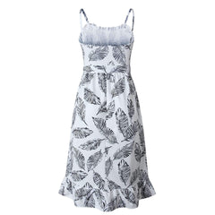 Sexy Fashion Sling Print Maxi Dresses