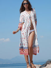 New Floral Lacing Cardigan Maxi Dresses