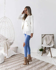 Fashion Lapel Tee Short Blazer
