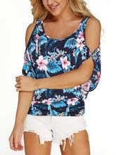 Casual Off shoulder Short sleeve Loose T-Shirts