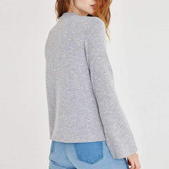 V neck Long sleeve Cutout T-Shirts
