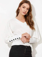 Pure Single-breasted Blouses
