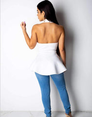 Sexy Backless Falbala Blouses