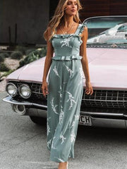 Women Floral Vest Jumpsuits