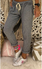 Fashion Casual Pure Lacing Harem Pants