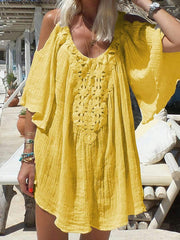 Fashion Pure Lace Loose Vacation Dresses