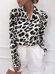 Casual Long sleeve Print Blouses