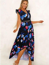 Fashion Print Sleeveless Maxi Dresses